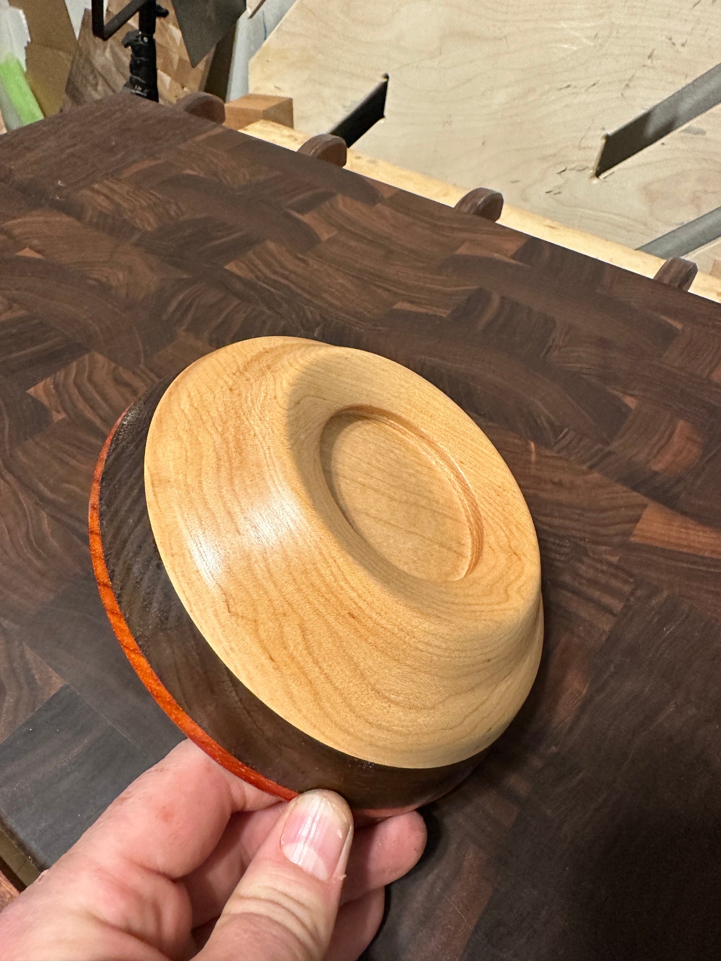 Bowl #5 Hard Maple, Nogal & Padauk