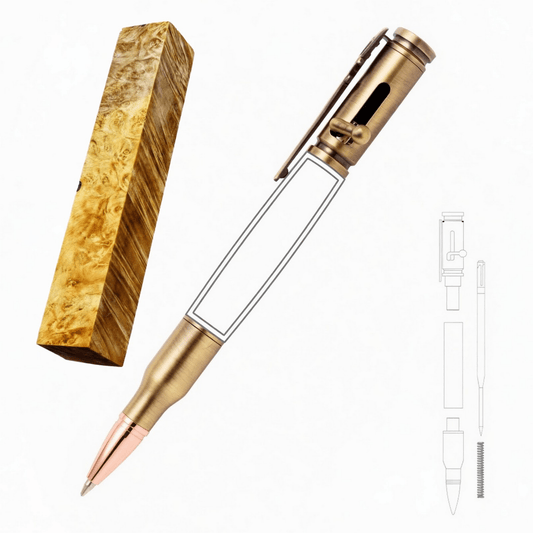 30 Cal Bolt Action Pen - White Oaks Woodworking