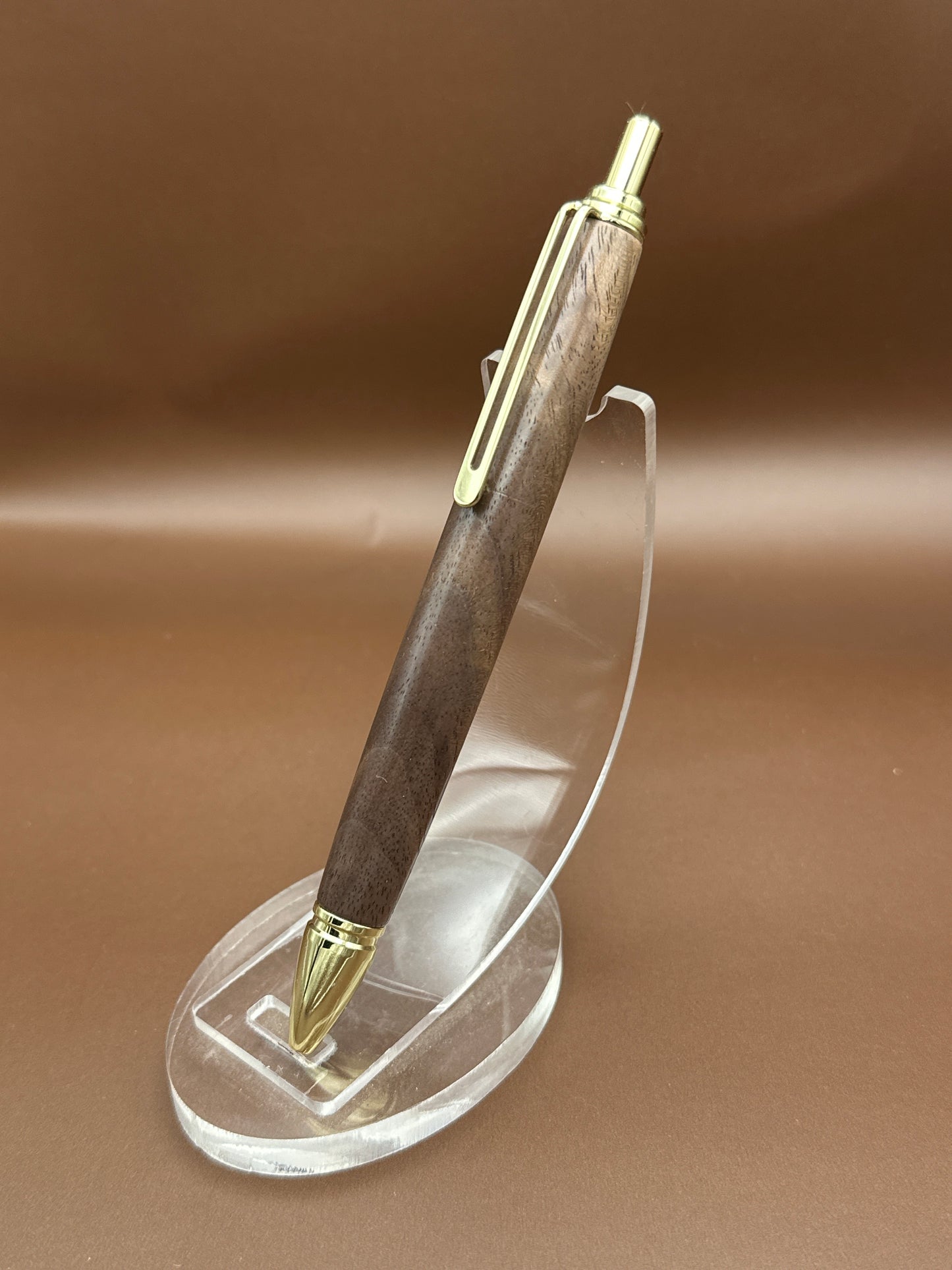 Walnut & Gold Click Pen