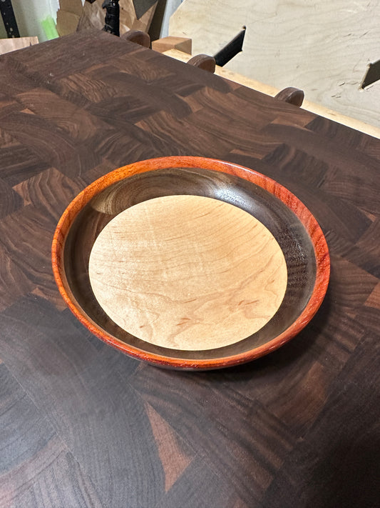 Bowl #5 Hard Maple, Nogal & Padauk
