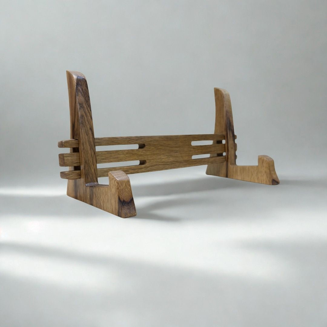 Handmade Cutting Board Display Stand — Solid Hardwood Holder for Boards & Butcher Blocks
