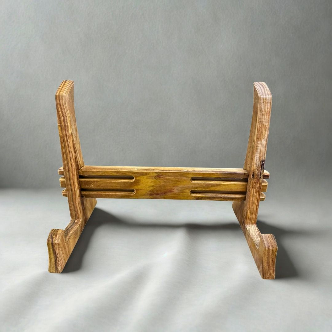 Handmade Cutting Board Display Stand — Solid Hardwood Holder for Boards & Butcher Blocks