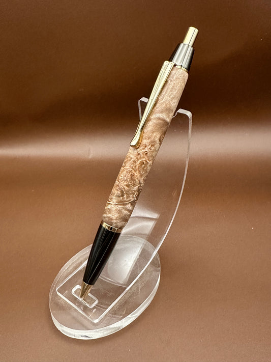 Maple Burl click pen