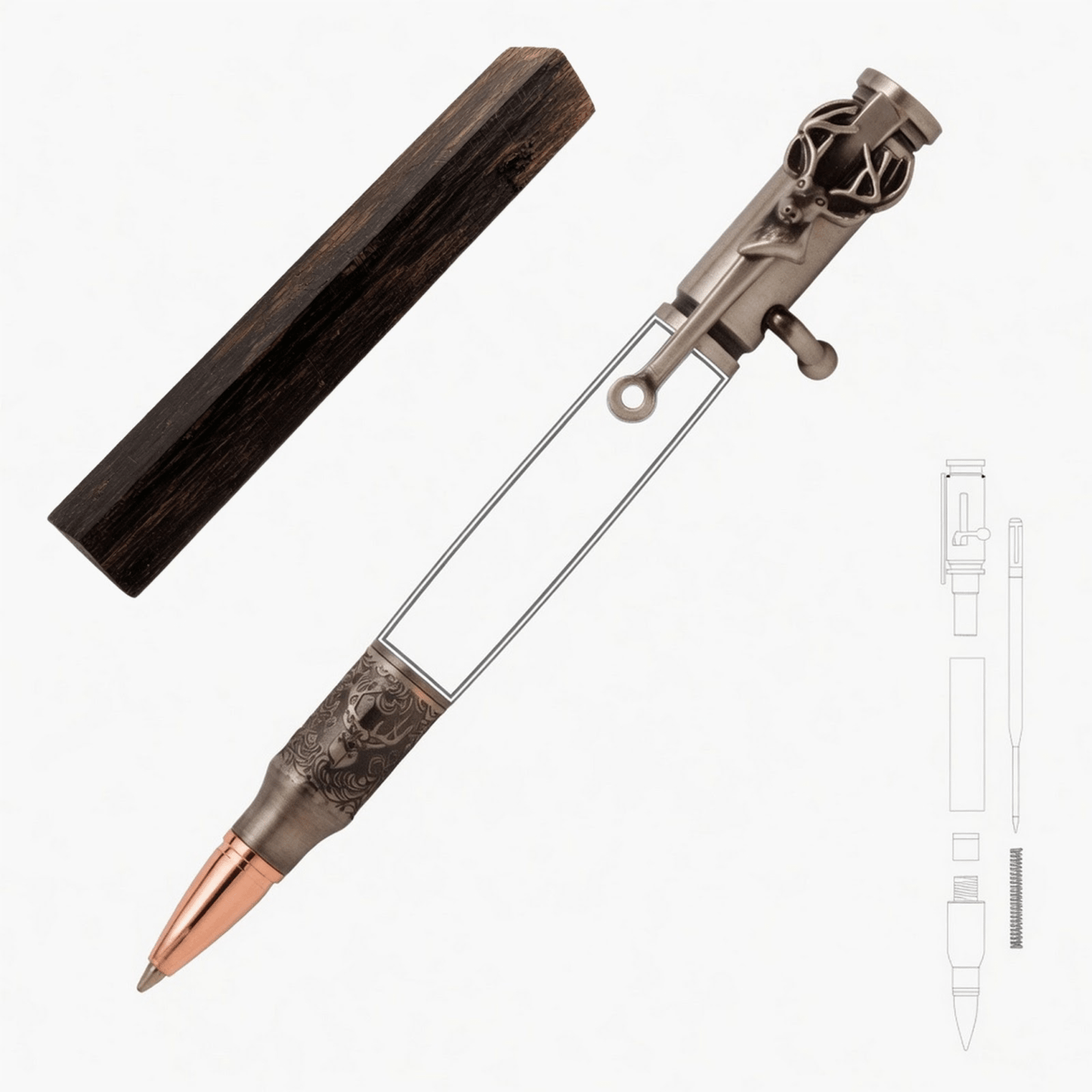 Deer Hunter Bolt Action Pen - White Oaks Woodworking