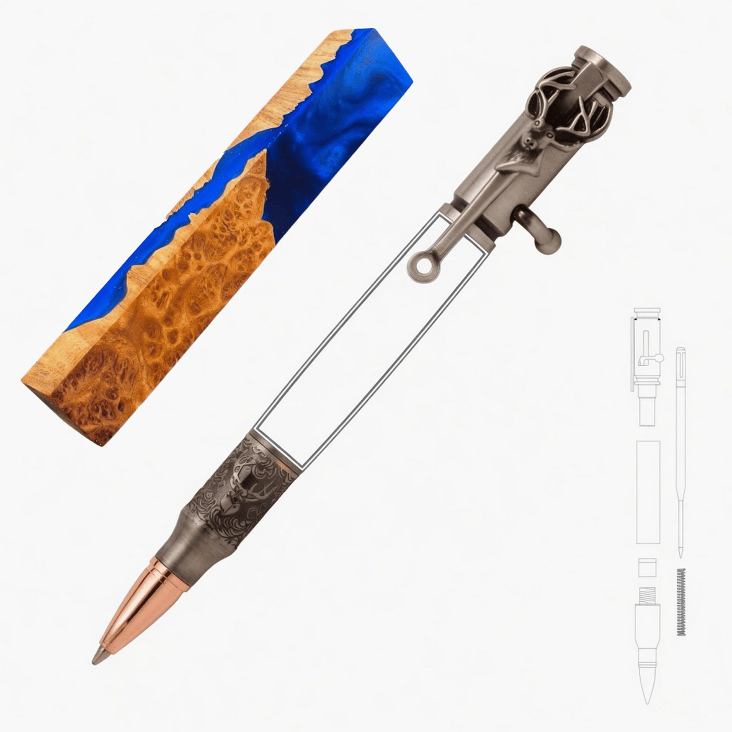 Deer Hunter Bolt Action Pen - White Oaks Woodworking