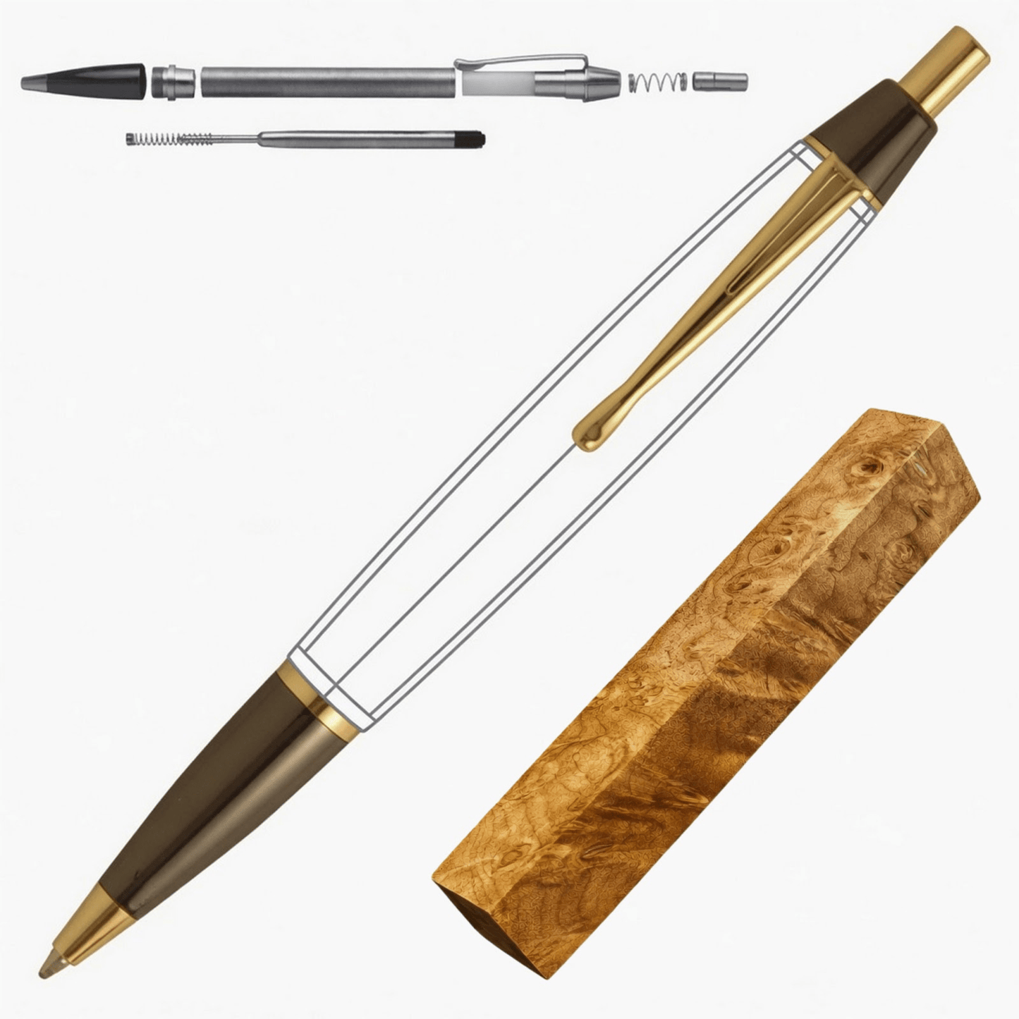 Devin Click Pen - White Oaks Woodworking