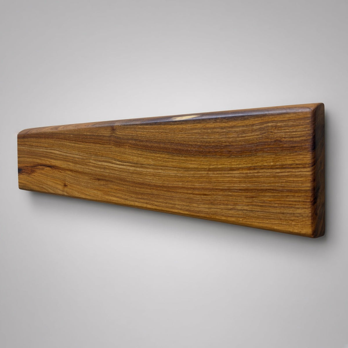 Handcrafted Magnetic Knife Rack Canarywood Live Edge #1 - White Oaks Woodworking