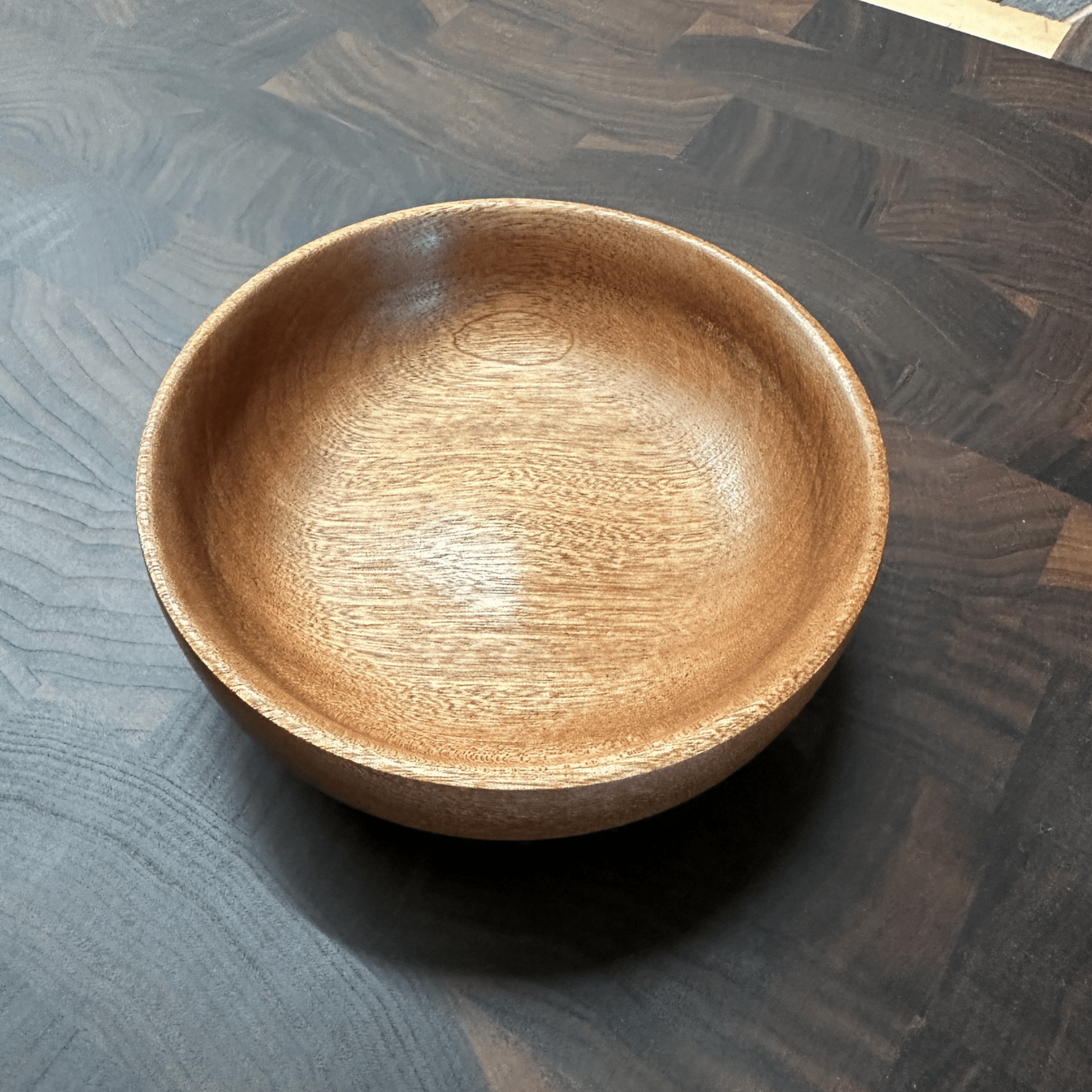 Handcrafted Sapele Wood Bowl - White Oaks Woodworking
