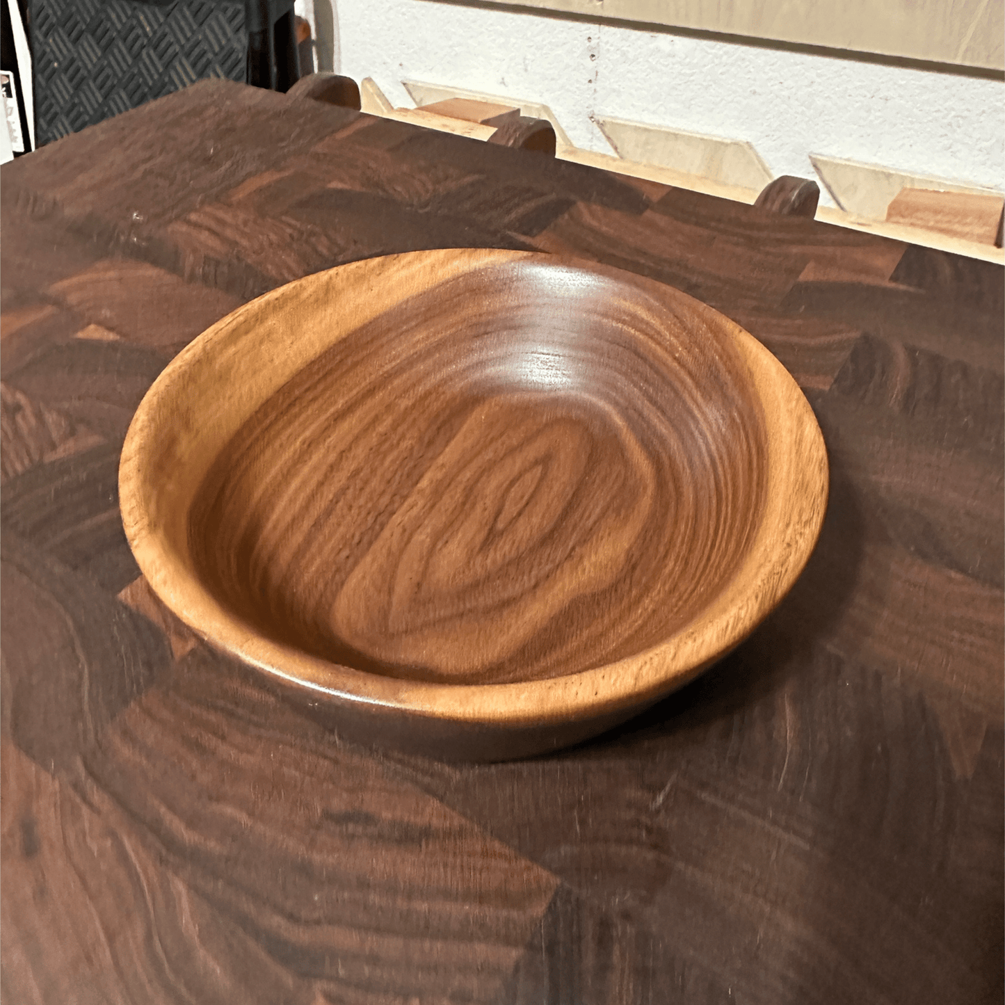 Handcrafted Walnut Wood Bowl - White Oaks Woodworking
