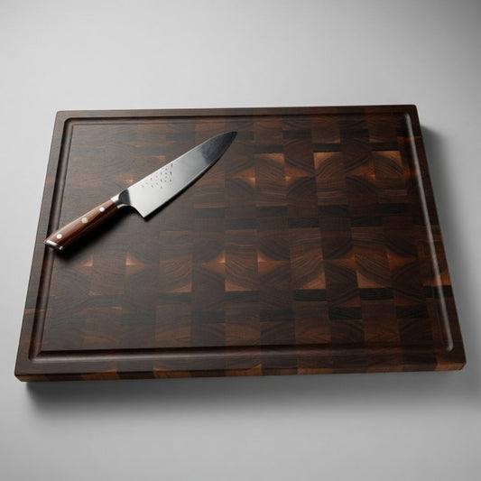 Handmade 2" Walnut Butcher Block - Crafted for Cooking & BBQ - White Oaks Woodworking
