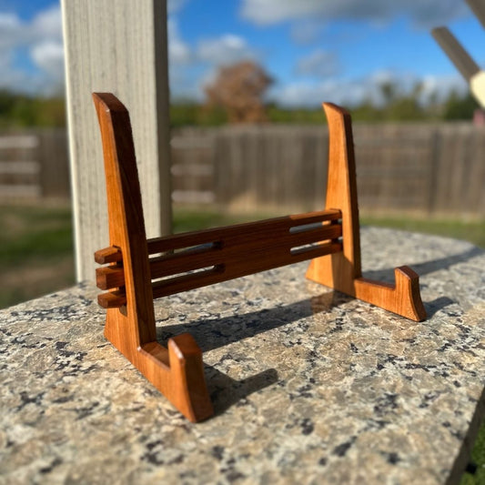 Handmade Cutting Board Display Stand — Solid Hardwood Holder for Boards & Butcher Blocks - White Oaks Woodworking