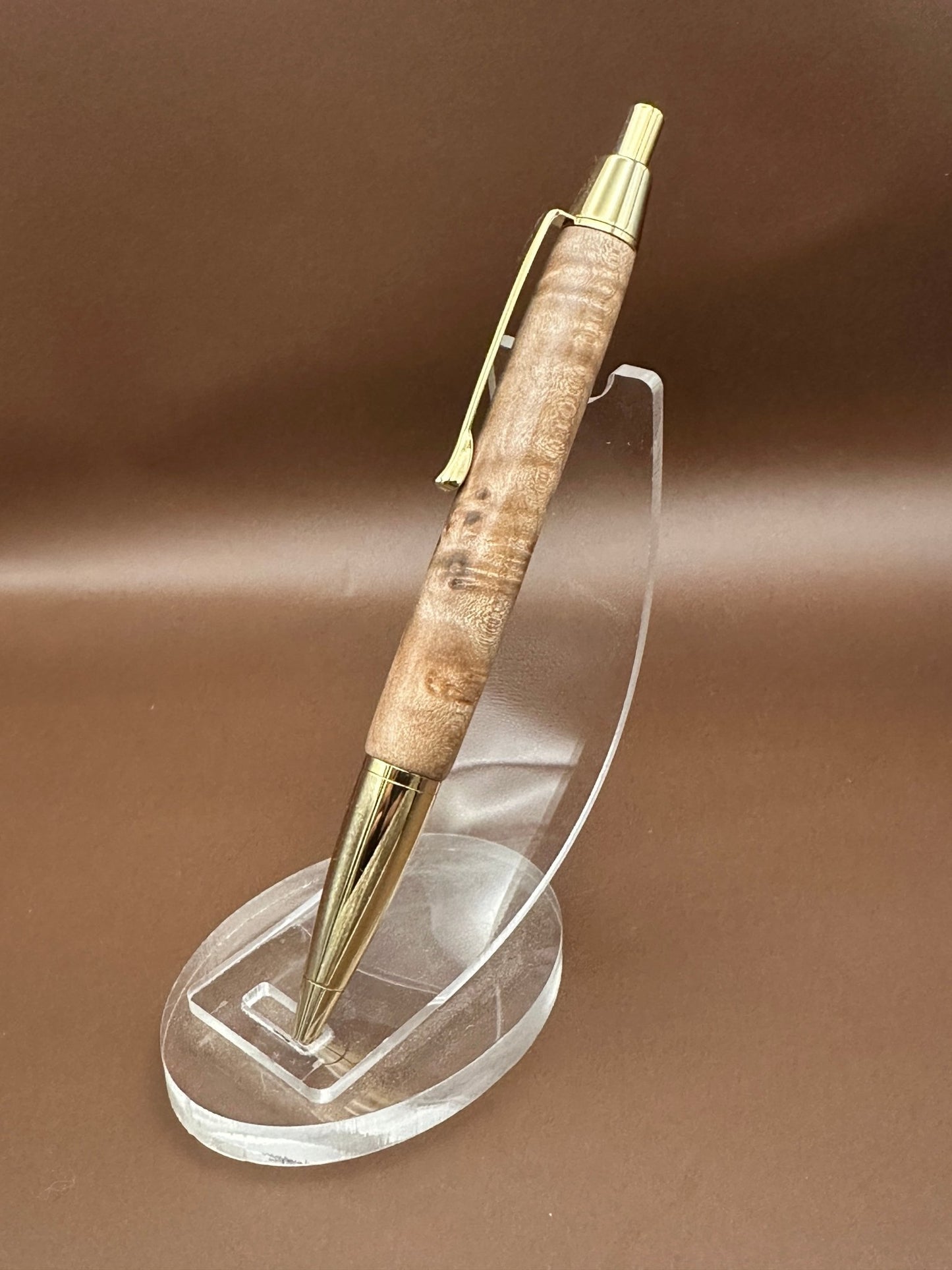 Maple Burl Click Pen - White Oaks Woodworking