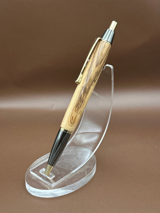 Handcrafted olive-wood Click Pen