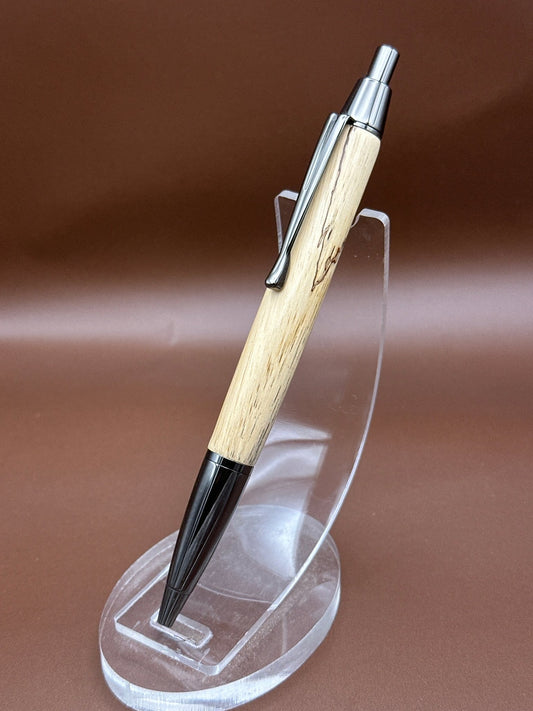 Spalted Tamarind Gunmetal click pen - White Oaks Woodworking