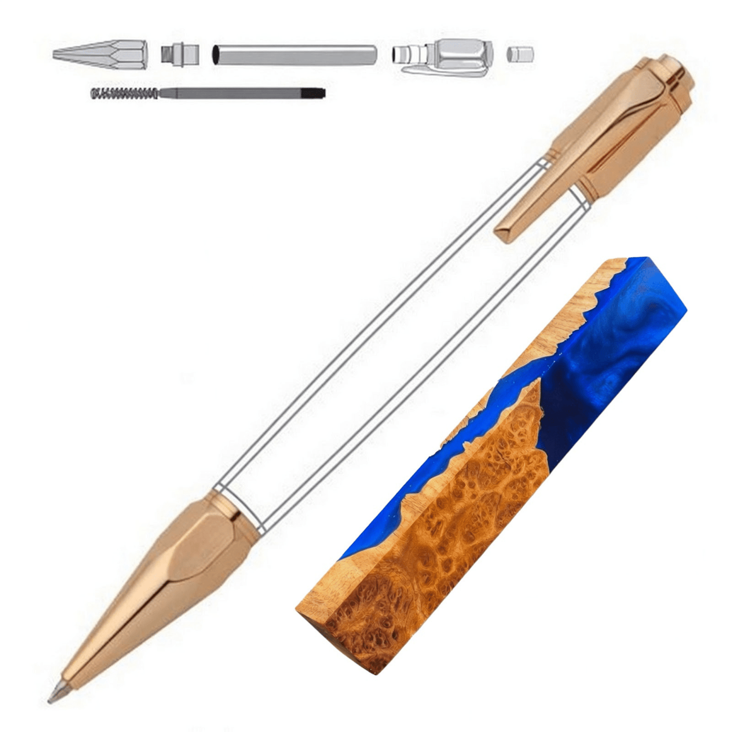 Vertex Click Pen - White Oaks Woodworking