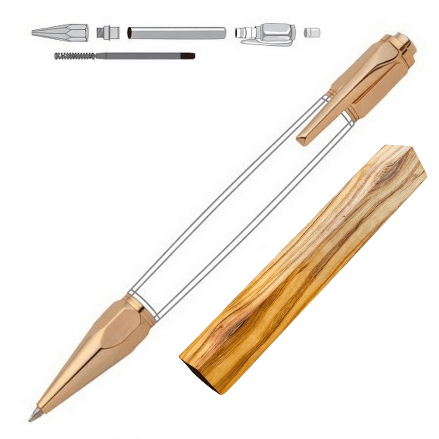 Vertex Click Pen - White Oaks Woodworking