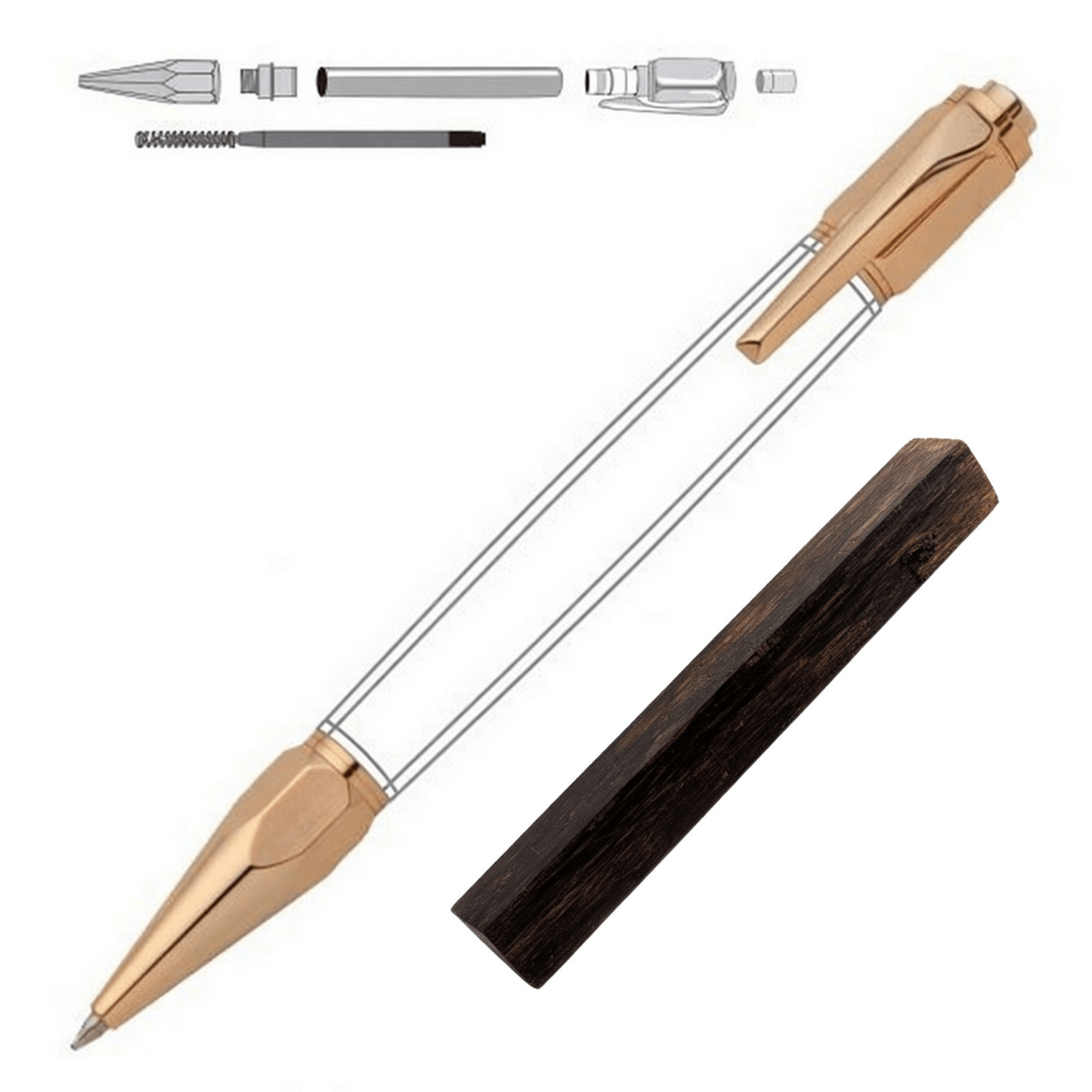 Vertex Click Pen - White Oaks Woodworking