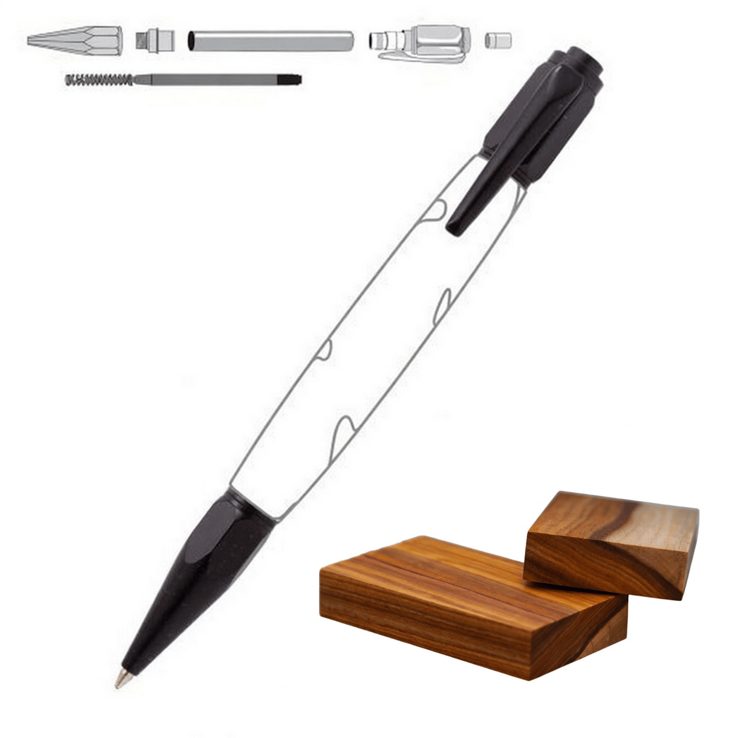 Vertex Click Pen - White Oaks Woodworking
