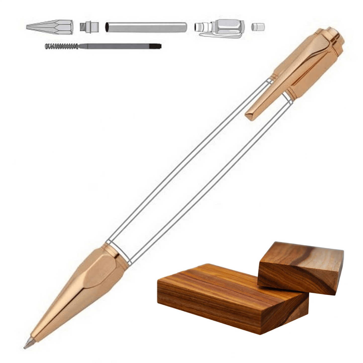 Vertex Click Pen - White Oaks Woodworking