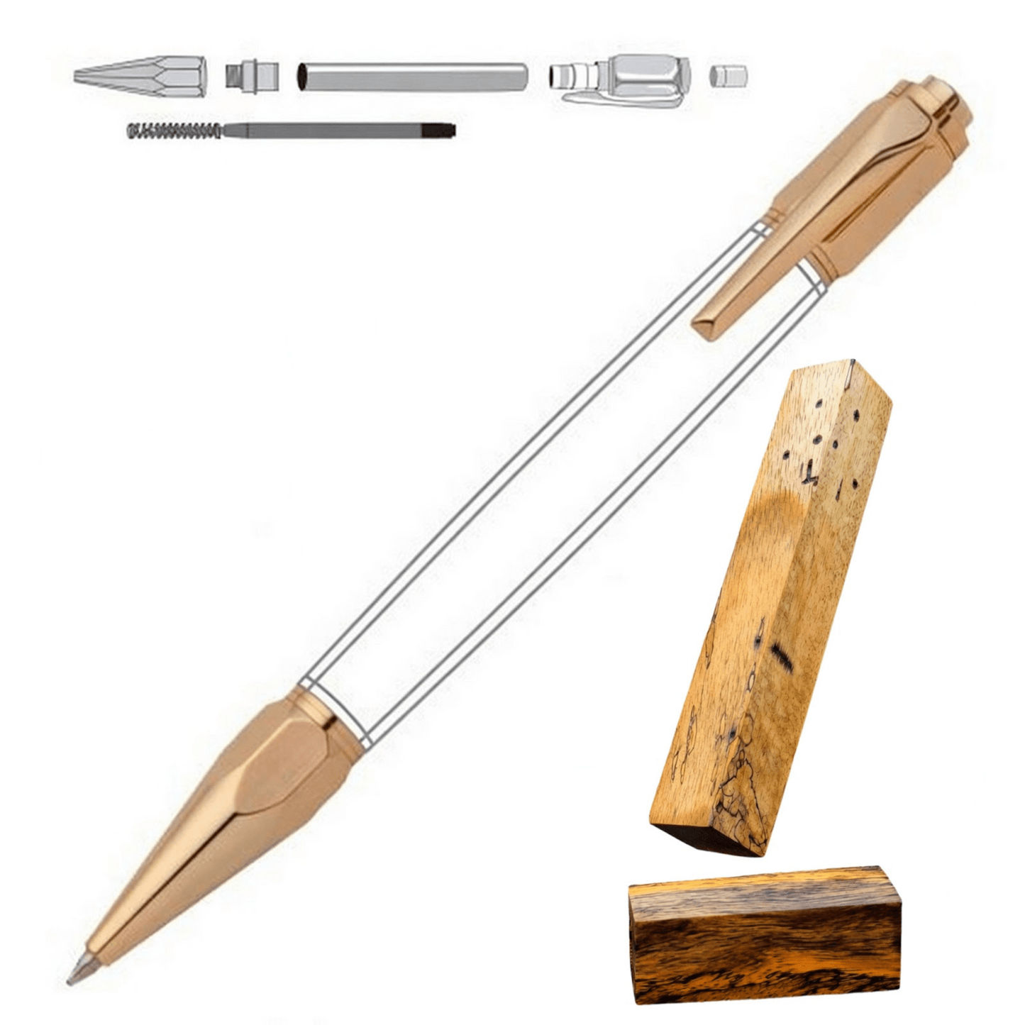 Vertex Click Pen - White Oaks Woodworking