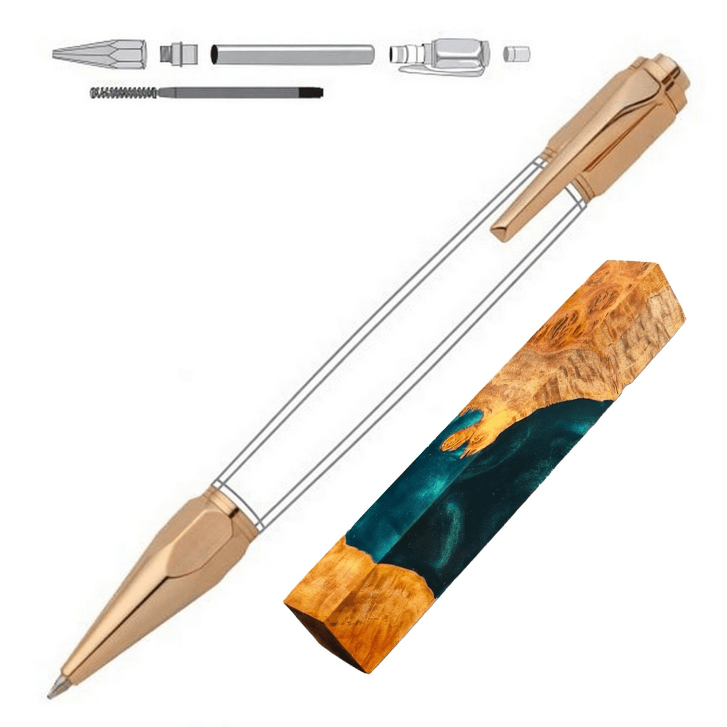 Vertex Click Pen - White Oaks Woodworking