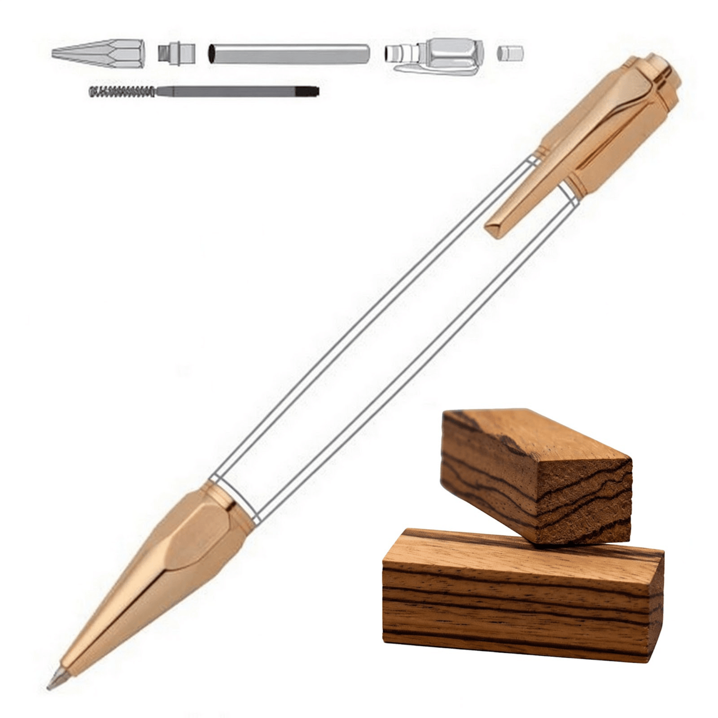 Vertex Click Pen - White Oaks Woodworking