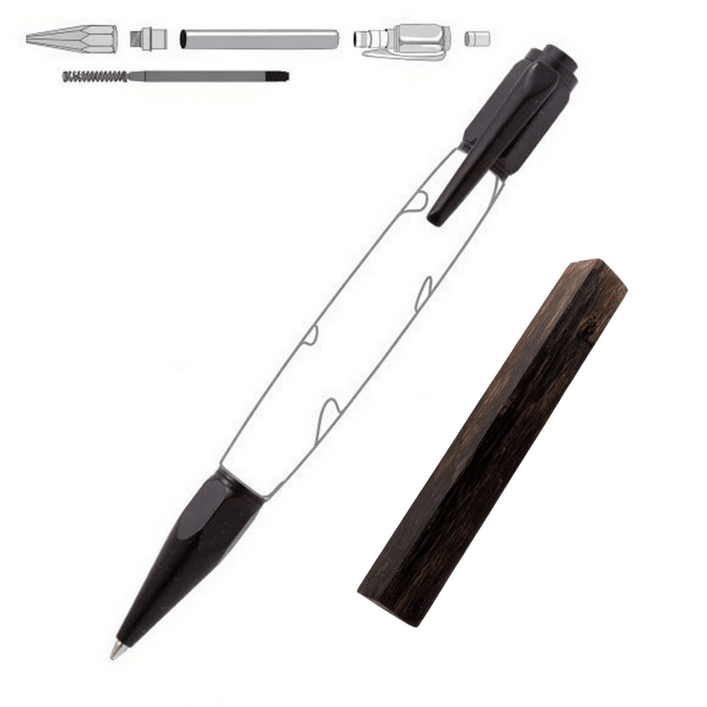 Vertex Click Pen - White Oaks Woodworking
