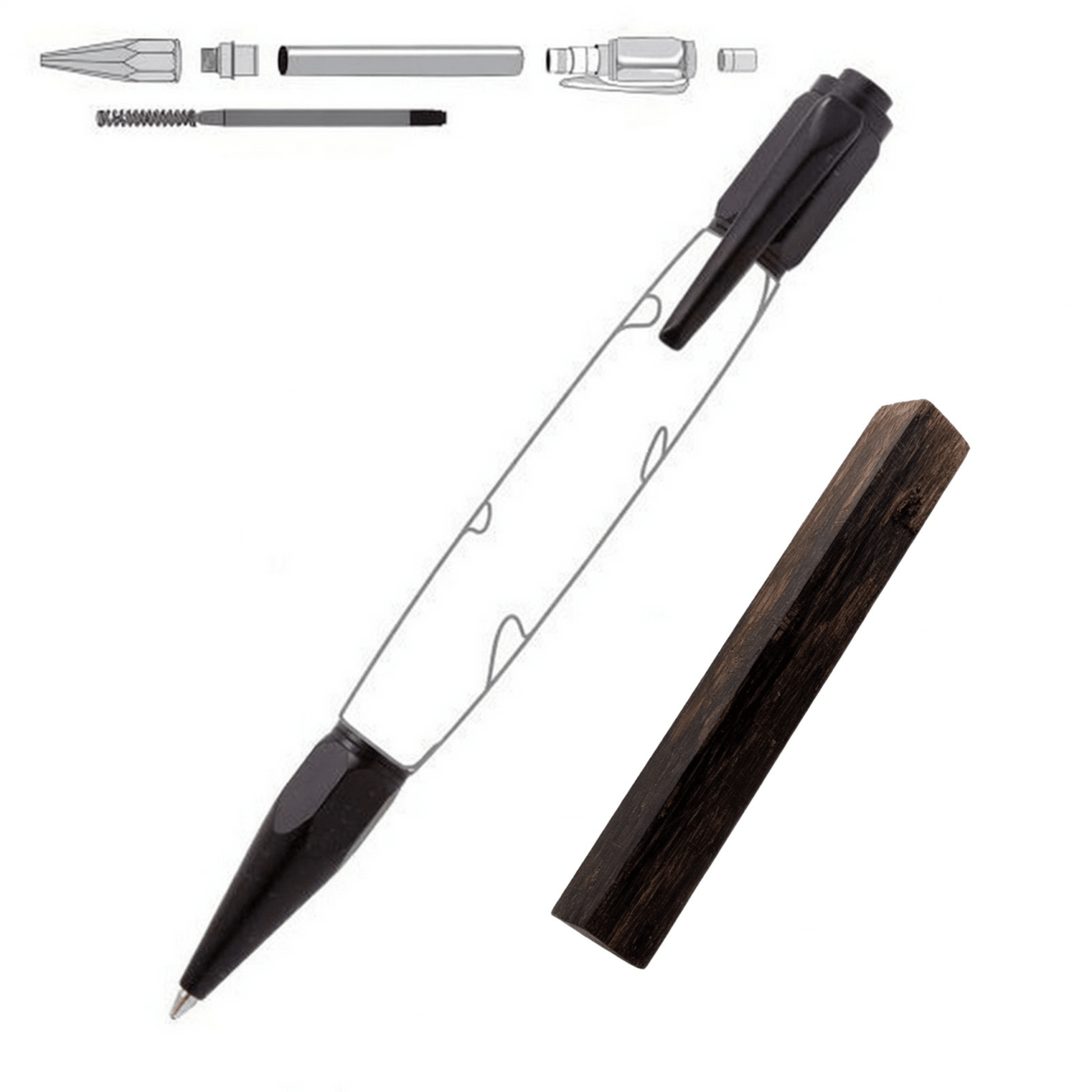 Vertex Click Pen - White Oaks Woodworking