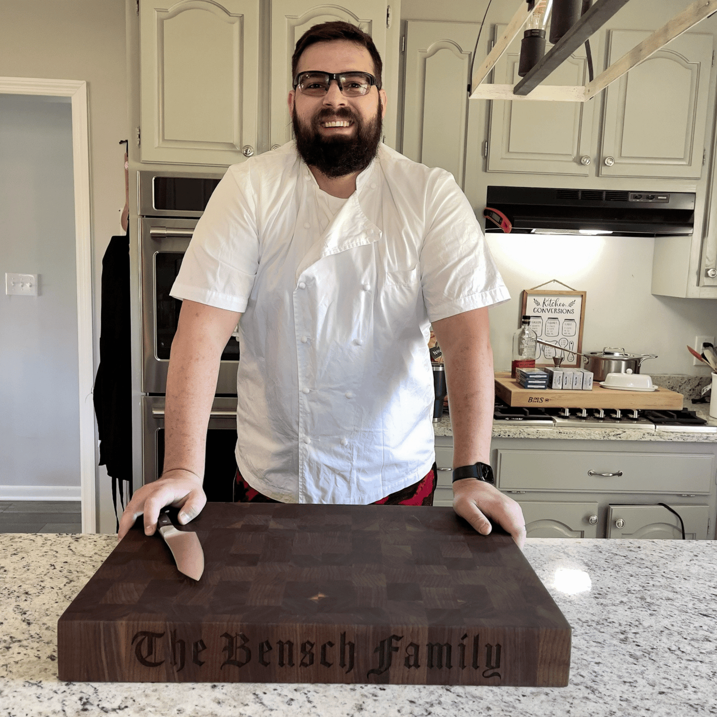 Walnut Butcher Block - White Oaks Woodworking