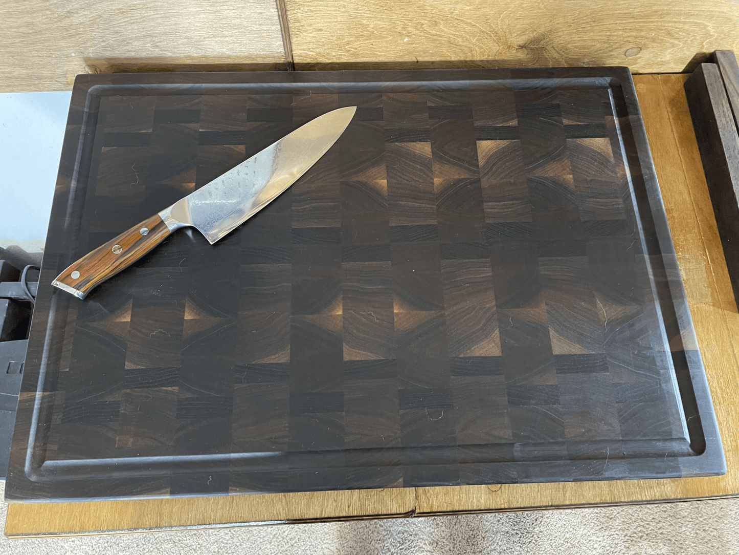 End Grain Cutting Board (Walnut) - White Oaks Woodworking