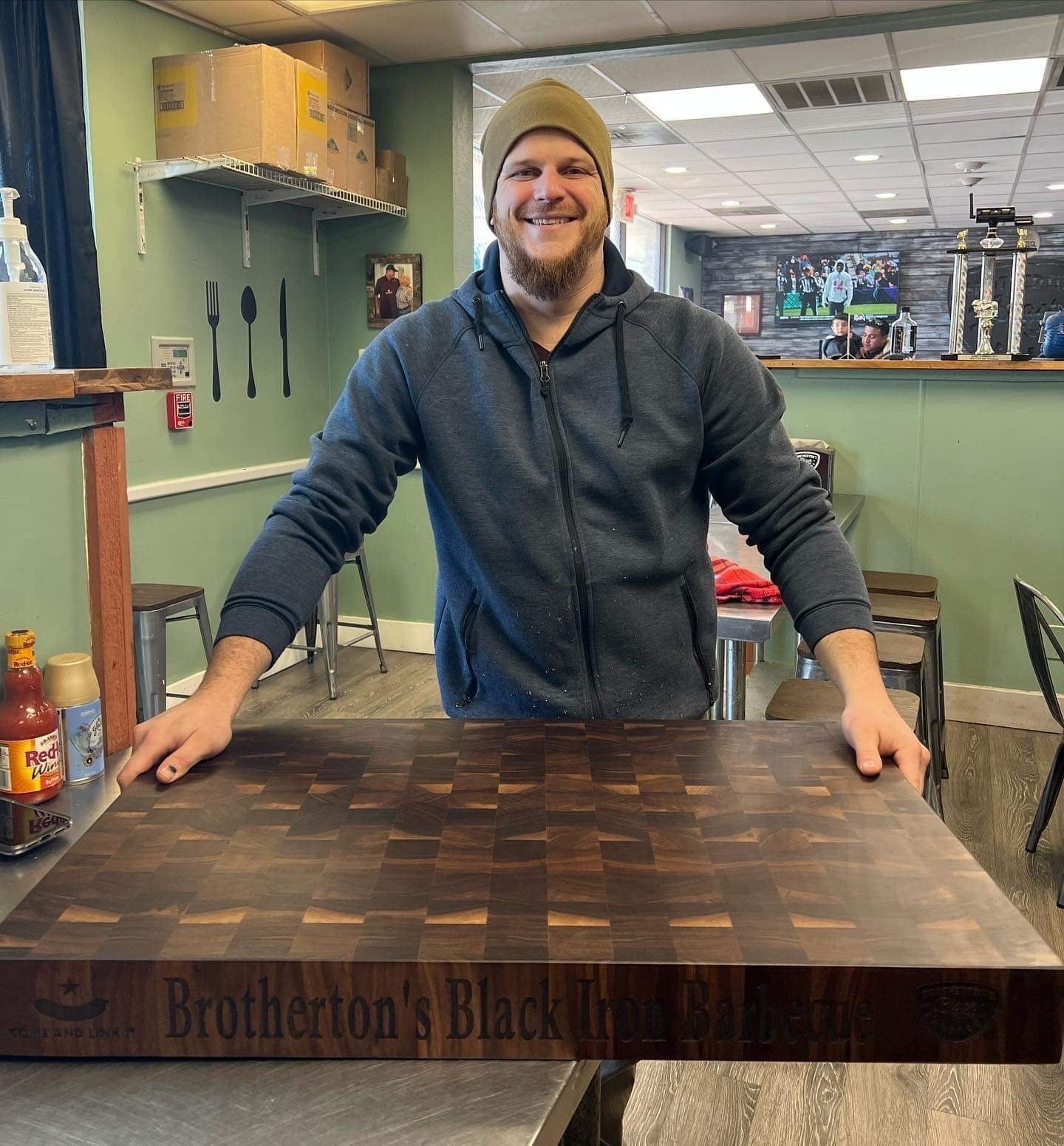 End Grain Cutting Board (Walnut) - White Oaks Woodworking